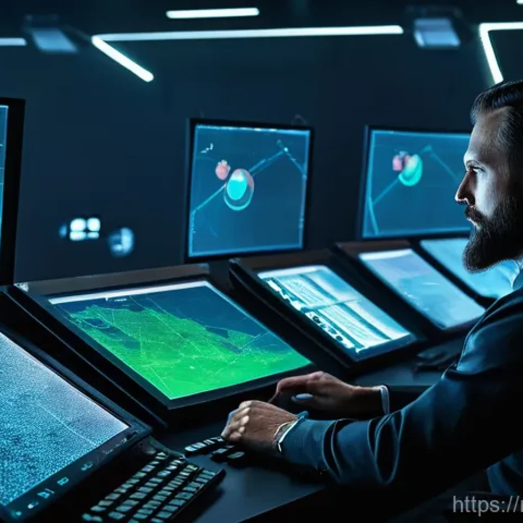 보안관제센터 위협 인텔리전스 활용 - **Prompt: "SOC Radar: Navigating Cybersecurity in the Digital Fog"**
    A modern, high-tech Securit...