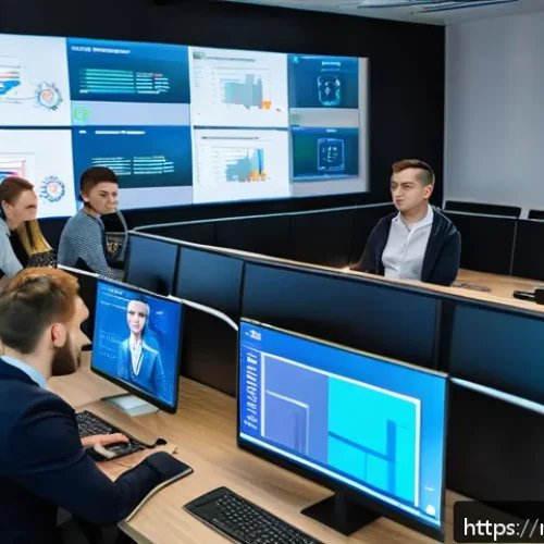 Home 32 보안관제 전문가를 위한 추가 학습 과정 - A professional cybersecurity training classroom in Moscow with diverse adult students attentively wo...