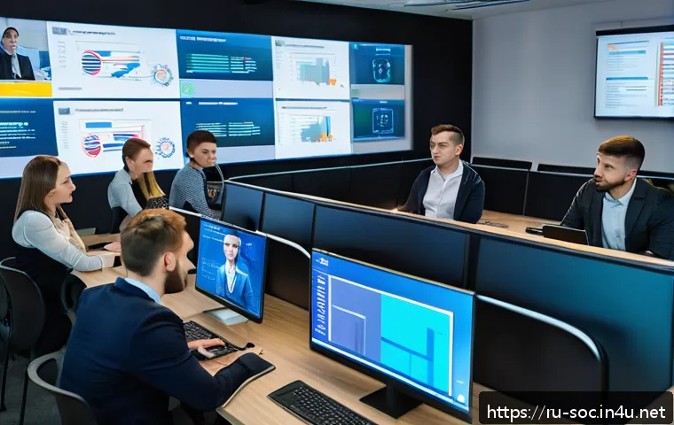 보안관제 전문가를 위한 추가 학습 과정 - A professional cybersecurity training classroom in Moscow with diverse adult students attentively wo...